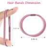 Picture of OHCISP Boho Hair Ties, 20 PCS of 4 Styles Cute Hair Bands for Thick or Thin Hair, No Damage, Pink Elastic Hair Accessories for Girls and Women