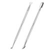 Picture of 2PCS Cuticle Pusher and Cutter Remover, Xunxmas Salon Nail Scraper for Gel Polish, Stainless Steel Manicure and Pedicure Cleaner Tool for Fingernail and Toenail (Silver)