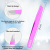 Picture of Professional Tweezer for Facial Hair Women & Men Stainless Steel Precision Tweezers for Ingrown Hair Tweezers for Men & Women (Pink)