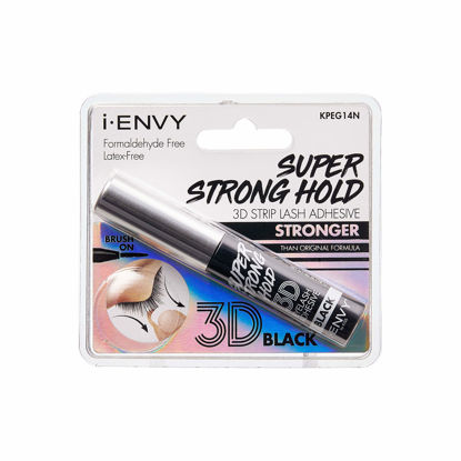 Picture of i-Envy Super Strong Hold 3D Strip Lash Glue Brush-On False Eyelash Adhesive, Waterproof, Hypoallergenic, Latex & Formaldehyde Free (Black)