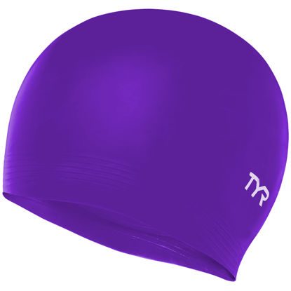 Picture of TYR Latex Swim Cap, Purple