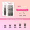 Picture of TDANCE Cluster Lashes D Curl DIY Eyelash Extension 8-16mm Mix Volume Lash Clusters Soft Reusable Lashes Comfortable Natural Lashes Individual Lashes Easy to Use at Home (T008,D,8-16mm)