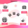 Picture of TDANCE Cluster Lashes D Curl DIY Eyelash Extension 8-16mm Mix Volume Lash Clusters Soft Reusable Lashes Comfortable Natural Lashes Individual Lashes Easy to Use at Home (T008,D,8-16mm)