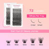 Picture of TDANCE Cluster Lashes D Curl DIY Eyelash Extension 8-16mm Mix Volume Lash Clusters Soft Reusable Lashes Comfortable Natural Lashes Individual Lashes Easy to Use at Home (T003,D,8-16mm)