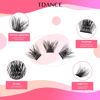 Picture of TDANCE Cluster Lashes D Curl DIY Eyelash Extension 8-16mm Mix Volume Lash Clusters Soft Reusable Lashes Comfortable Natural Lashes Individual Lashes Easy to Use at Home (T003,D,8-16mm)