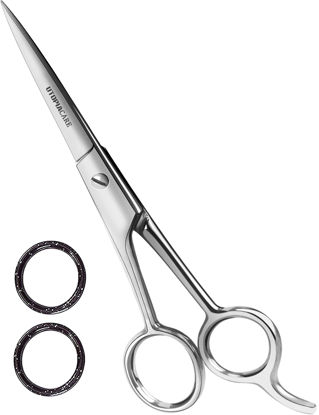 Picture of Utopia Care Hair Cutting and Hairdressing Scissors 5.5 Inch, Premium Stainless Steel shears with smooth Razor & Sharp Edge Blades, for Salons, Men & Women, Kids, Adults, & Pets - Silver.