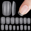 Picture of TOMICCA Brand, Oval, Plastic False Nail Tips, 240Pcs 15Sizes, Full Cover Matte Soft Gel Nails for Salon, Home DIY Nail Art