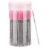 Picture of 100 Pcs Disposable Eyelash Brush, Mascara Wands Makeup Brushes Applicators Kits for Eyelash Extensions, Eyebrow Brush with Container (Pink, Black)