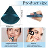 Picture of Pimoys 6 Pieces Powder Puff Face Triangle Makeup Puff for Loose Powder Setting Powder Soft Foundation Sponge Makeup Blender Sponge Beauty Makeup Tool, Black and Peacock Blue