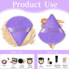 Picture of Pimoys 6 Pieces Powder Puff Face Soft Triangle for Loose and Body Powder, Velour Makeup Blender Sponge Set Setting Powder Puff Beauty Makeup Tools