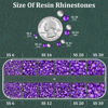 Picture of Resin Rhinestones for Crafting with B7000 Jewelry Glue, 1 Box Blue Purple Flatback Crystals with 3Pcs 10ml Glue for Bedazzling Crafts DIY Nail Art Makeup，Non Hotfix Gems for Clothing Shoes