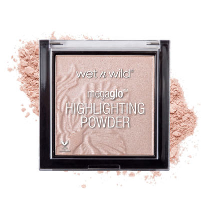 Picture of wet n wild MegaGlo Highlighting Powder, Highlighter Makeup, Shimmer Glow, Pink Rose Gold Blossom Glow