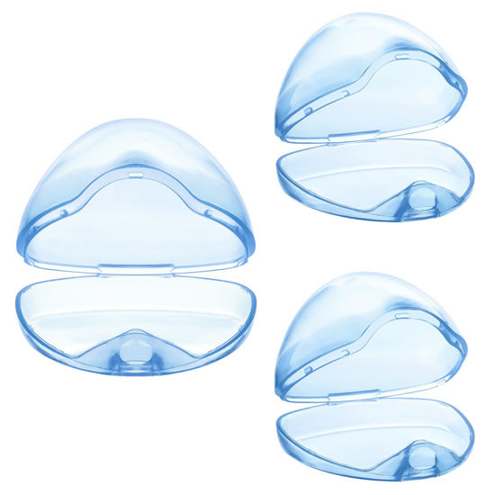 Picture of Accmor Pacifier Case, Pacifier Holder Case, Pacifier Container for Travel, BPA Free,Transparent Blue, 3 Pack