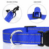 Picture of TagME Reflective Nylon Dog Collars, Adjustable Classic Dog Collar with Quick Release Buckle for Puppy, Royal Blue, 3/8in Width (XS)