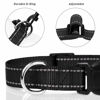 Picture of TagME Reflective Nylon Dog Collars, Adjustable Classic Dog Collar with Quick Release Buckle for Small Dogs, Black, 3/4" Width