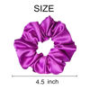 Picture of 12 Pcs Satin Silk Scrunchies Hair Ties, Fashion Hair Bands, Bow Ropes, Elastic Bracelets, Ponytail Holders for Women and Girls (4.5 Inch, Pink Purple)