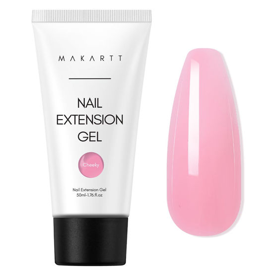 Picture of Makartt Poly Nail Gel 50ML Gel Builder for Nails, Daisy Pink, Gel Nail Extension,Nail Strengthener Hard Gel Color Gel Multifunctional Long-Lasting and Easy to Use for DIY Salon Quality-Cheeky