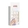 Picture of KISS Gel Fantasy Press On Toenails, Nail Glue Included, 'This is Classic', White, Short Size, Squoval Shape, Includes 24 Nails, 2g glue, 1 Manicure Stick, 1 Mini File