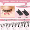 Picture of Lash Clusters, 72 Pcs Individual Cluster Lashes DIY Lash Extension 10-16mm Eyelash Clusters Volume Wispy Lashes Super Thin Band Reusable Soft & Comfortable(Sassy,C-8-16mix)