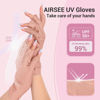 Picture of AIRSEE UV Gloves for Nail Lamp,Professional UPF50+ UV Protection Gloves for Manicures Nail Art,Fingerless Gloves That Shield Skin from The Sun and Nail Lamp (Pink)