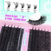 Picture of ALICE Eyelash Extensions Lash Clusters 280pcs 10-18MM Wispy Individual Lashes Fluffy Volume Mix 60D 80D D Curl Lash Extensions Self Application at Home