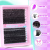 Picture of ALICE Eyelash Extensions Lash Clusters 280pcs 10-18MM Wispy Individual Lashes Fluffy Volume Mix 60D 80D D Curl Lash Extensions Self Application at Home