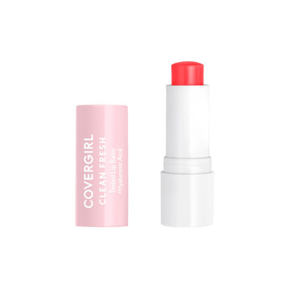 Picture of CoverGirl Clean Fresh Tinted Lip Balm, Vegan Formula, Hydrating, Natural Finish, Cruelty Free, Life is Pink, 1 Count