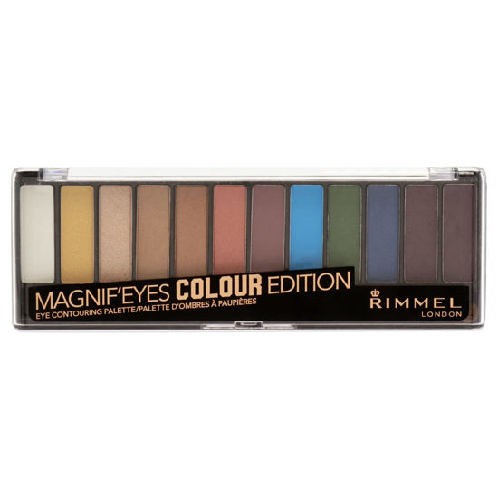 Picture of Rimmel London Magnif'Eyes Eyeshadow Palette, 12 Shades, Blendable Formula, Versatile, 004, Colour, 0.5oz