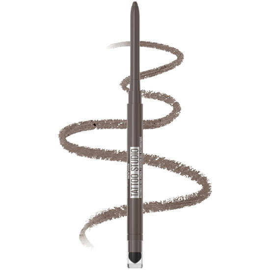 Picture of Maybelline Tattoo Studio Automatic Gel Pencil Waterproof Eyeliner, Blendable, Smudge Resistant, Matte Eyeliner For Up To 36HR Wear, Midnight Mocha (Smokey Gray), Packaging May Vary