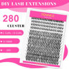 Picture of TDANCE Lash Cluster Kit 280 PCS DIY Lash Extension Kit with 9-16mm Mix Lash Clusters, Lash Bond and Seal, Lash Applicator for DIY Eyelash Extension Kit at Home(Kit-30D-D)