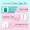 Picture of VAVALASH Lash Clusters Extensions Kit 300Pcs 3 Styles 10D 20D 30D-0.07-8-16MM Cluster Lashes Wispy DIY Individual Lashes, Lash Bond and Seal, Lash Tweezer for DIY at Home (10D+20D+30D-Kit)