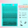 Picture of VAVALASH Lash Clusters Extensions Kit 300Pcs 3 Styles 10D 20D 30D-0.07-8-16MM Cluster Lashes Wispy DIY Individual Lashes, Lash Bond and Seal, Lash Tweezer for DIY at Home (10D+20D+30D-Kit)