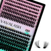 Picture of VAVALASH Lash Clusters 40D+60D Wispy Volume Individual Lashes DIY Eyelash Extensions Individual Cluster Lashes Faux Mink False Lashes DIY Lashes at Home (40D+60D,16-20MIX)