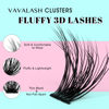 Picture of VAVALASH Lash Clusters 40D+60D Wispy Volume Individual Lashes DIY Eyelash Extensions Individual Cluster Lashes Faux Mink False Lashes DIY Lashes at Home (40D+60D,16-20MIX)