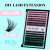 Picture of VAVALASH Lash Clusters 40D+60D Wispy Volume Individual Lashes DIY Eyelash Extensions Individual Cluster Lashes Faux Mink False Lashes DIY Lashes at Home (40D+60D,16-20MIX)