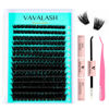 Picture of VAVALASH DIY Lash Extension Kit 196 PCS Y19 Individual Cluster Lashes Kit D Curl Lash Clusters, Lash Bond and Seal, Lash Tweezer for DIY at Home Volume Wispy Soft False Lashes 196 PCS (Y19-Kit)