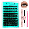 Picture of VAVALASH 40D Lash Clusters Kit 10-20mm Cluster Lashes Wispy Individual Volume Lashes, Lash Bond and Seal Glue, Lash Tweezer for DIY Lash Extension at Home (KIT-40D-10-20MIX)