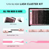 Picture of VAVALASH DIY Lash Extensions Kit Individual Cluster Lashes Kit with 280 PCS 50D-0.07-D-9-16mm Lash Clusters, Lash Bond and Seal, Lash Applicator for DIY Eyelash Extensions at Home（Kit-50D-D-9-16MIX)