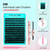 Picture of VAVALASH Lash Extensions Kit 50D Lash Clusters Kit 10-20mm Individual Thick Eyelash Extension Kit with Lash Bond and Seal,Lash Applicator Tweezer,DIY Lashes at Home (Kit-50D）