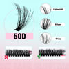 Picture of VAVALASH Lash Extensions Kit 50D Lash Clusters Kit 10-20mm Individual Thick Eyelash Extension Kit with Lash Bond and Seal,Lash Applicator Tweezer,DIY Lashes at Home (Kit-50D）