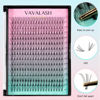 Picture of VAVALASH Individual Cluster Lashes 10D-0.07-D-16-20MIX DIY Eyelash Extension 280 Lash Clusters Faux Mink Slik Individual Lashes Easy Full Lash Extensions DIY at Home (10D-0.07-D-16-20mm Mix)