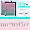 Picture of VAVALASH Individual Cluster Lashes 10D-0.07-D-16-20MIX DIY Eyelash Extension 280 Lash Clusters Faux Mink Slik Individual Lashes Easy Full Lash Extensions DIY at Home (10D-0.07-D-16-20mm Mix)