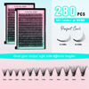 Picture of VAVALASH Individual Cluster Lashes 30D-0.07-C-16-20MIX DIY Eyelash Extension 280 Lash Clusters Faux Mink Slik Individual Lashes Easy Full Lash Extensions DIY at Home (30D-0.07-C-16-20mm Mix)