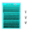 Picture of VAVALASH Lash Clusters 300Pcs 3 Styles Individual Lashes Wispy DIY Eyelash Extensions Individual Cluster Lashes Faux Mink False Lashes DIY Lashes at Home 300PCS (20D+30D+40D-0.07-D,8-16MM)