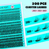 Picture of VAVALASH Lash Clusters 300Pcs 3 Styles Individual Lashes Wispy DIY Eyelash Extensions Individual Cluster Lashes Faux Mink False Lashes DIY Lashes at Home 300PCS (20D+30D+40D-0.07-D,8-16MM)