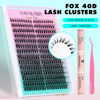 Picture of VAVALASH DIY Lash Extension Kit Cat Eye Lash Clusters Individual Lashes Kit With Lash Bond and Seal, Lash Tweezer for DIY Eyelash Extension at Home（FOX-40D-D-9-16MIX）