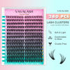 Picture of VAVALASH DIY Lash Extension Kit Cat Eye Lash Clusters Individual Lashes Kit With Lash Bond and Seal, Lash Tweezer for DIY Eyelash Extension at Home（FOX-40D-D-9-16MIX）