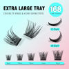 Picture of VAVALASH 168 PCS Individual Cluster Lashes DIY Eyelash Extension Light and Soft Faux Mink Slik Lash Clusters Easy Full Lash Extensions DIY at Home (V02, D Curl-8-16MIX)