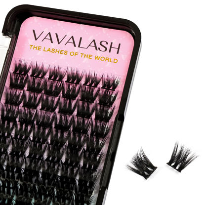 Picture of VAVALASH Lash Clusters 72 PCS DIY Eyelash Cluster Extension Light and Soft 72 Clusters Lashes Extensions Easy Full Mega Volume Lashes C/D Curl Cluster Eyelashes (VL13, D Curl-8-16mm Mix)