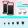 Picture of VAVALASH Lash Clusters 72 PCS DIY Eyelash Cluster Extension Light and Soft 72 Clusters Lashes Extensions Easy Full Mega Volume Lashes C/D Curl Cluster Eyelashes (VL13, D Curl-8-16mm Mix)